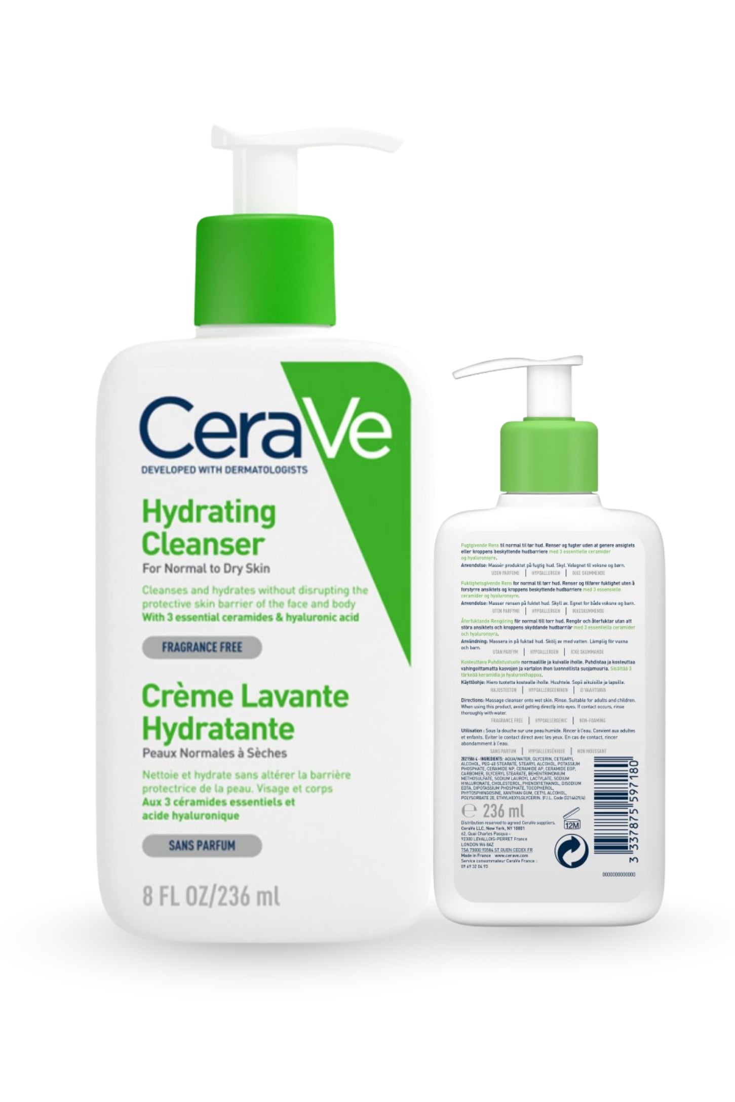 ERAVE CRÈME LAVANTE HYDRATANTE 236ML